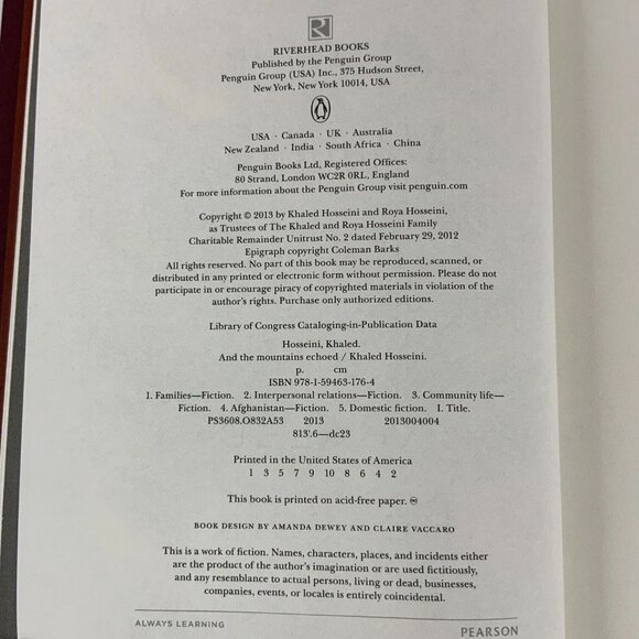 Khaled Hosseini And The Mountains Echoed Signed Hardcover 2013 With Dust Jacket - Picture 2 of 12